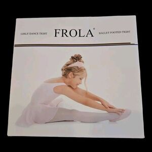 Frola Girls Opaque Dance Ballet Footed Tights 2-pair NWT